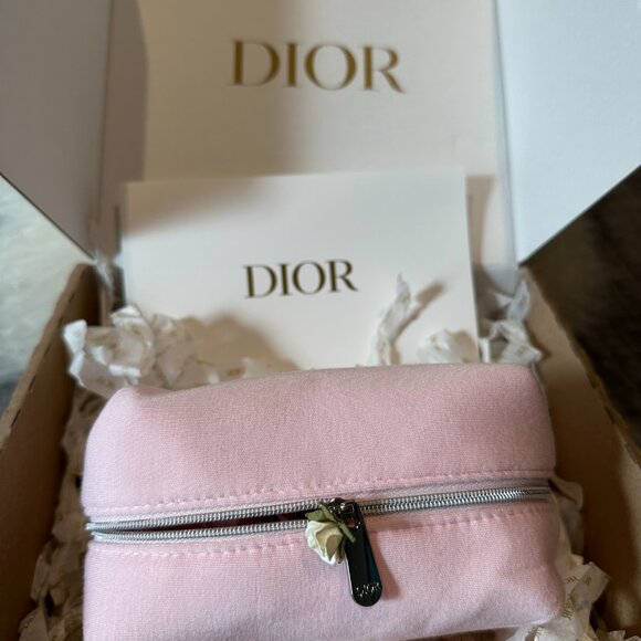 Dior Trousse Make up Pouch In Pink - Branded Shipping Box/Dior Paper Stuffing - Picture 2 of 5